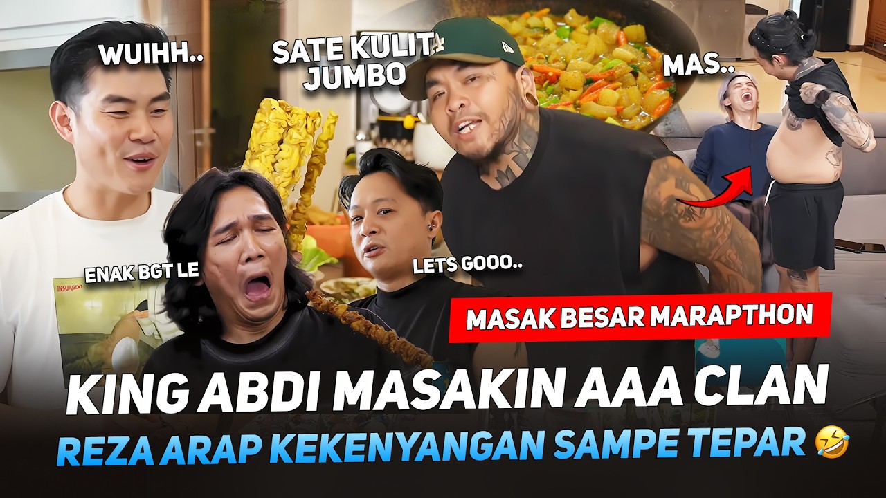 KING ABDI MASAK BESAR UNTUK AAA CLAN & CREW 🥳 SEMUA KEKENYANGAN SAMPAI TEPAR 🤣 #MARAPTHON3