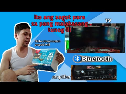 How to connect the audio of a TV to a Bluetooth amplifier using a Globe streamwatch prepaid WiFi