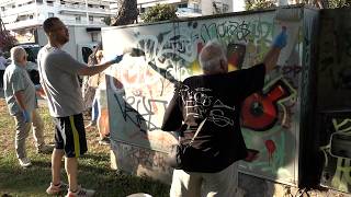 Έσβησαν μουντζούρες και συνθήματα για να υποδεχτούν το Μετρό στην Καλαμαριά