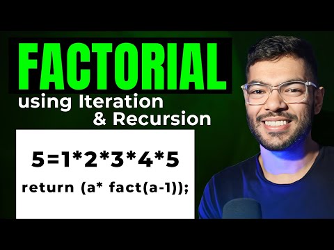 Java Program to find Factorial using Iteration + Recursion