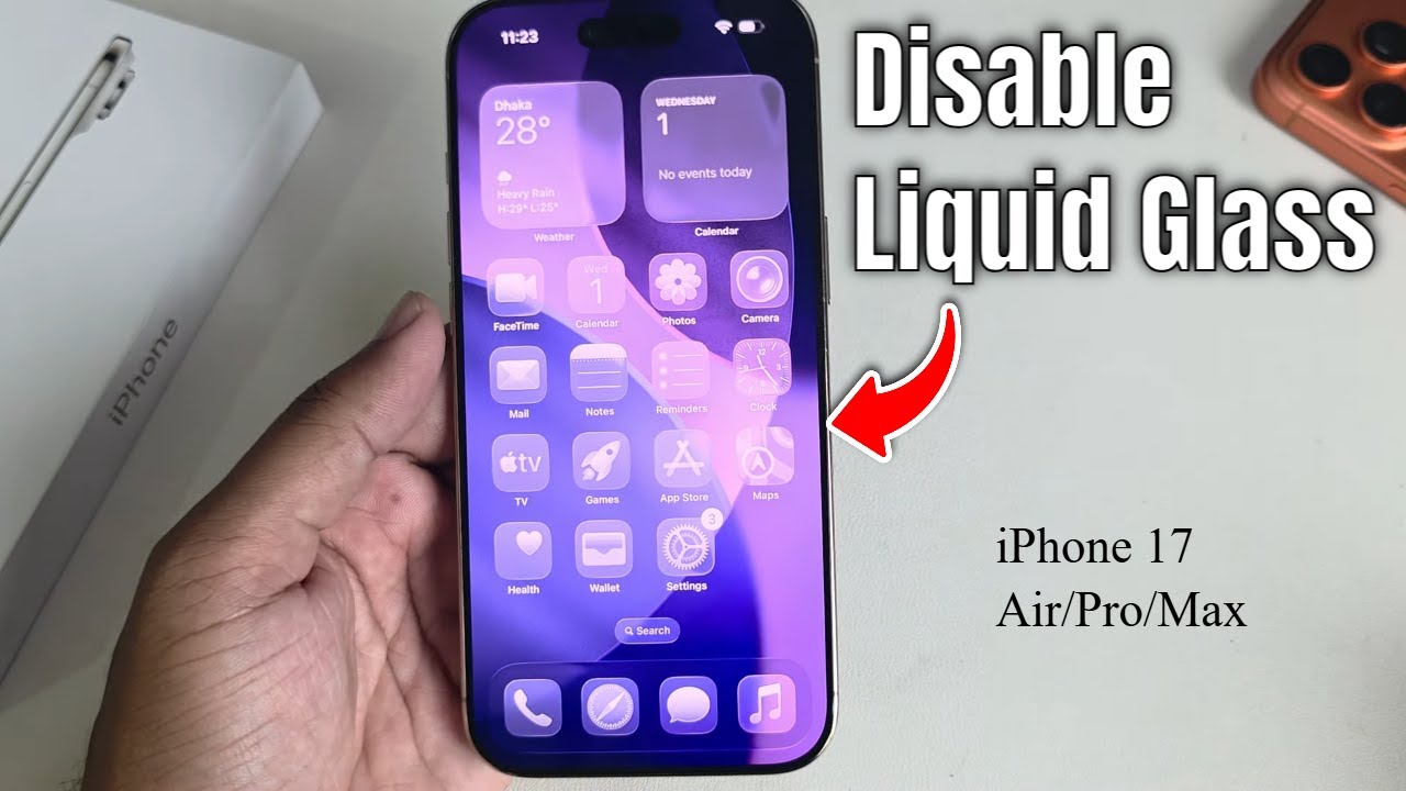 iPhone 17 Air: How to disable liquid glass iOS 26
