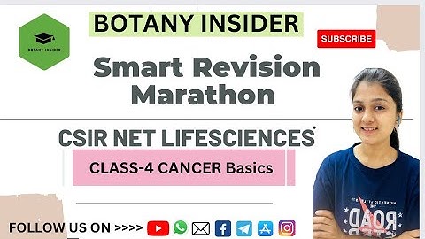 CANCER Basics -  Free lecture series II Target CSIR NET JUNE 2023 - Lifesciences