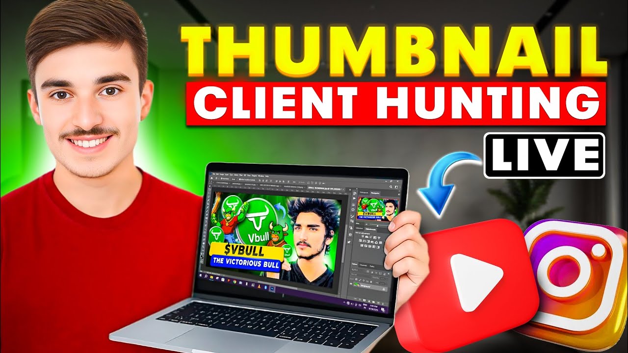 LIVE 🔴 Thumbnail Client Hunting - How I Reach Out to Clients 