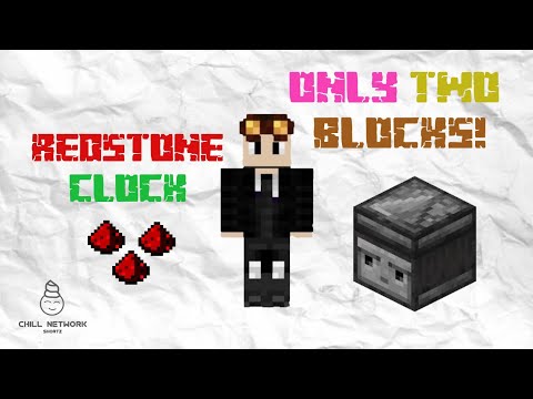 Easiest Redstone Clock | Only two Blocks! | Chill Shortz