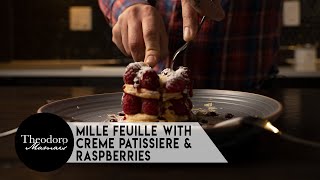 Mille- Feuille Raspberry Recipe [Easiest Pastry Recipe] @Theodoromamais Choco Raspberry Millefeuille