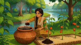 Growing vegetables in Pakistan Desi village | Ghibli Style ASMR 