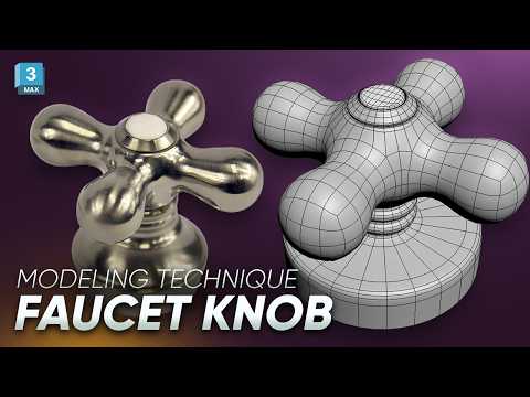 How to model Faucet Knob in 3dsmax