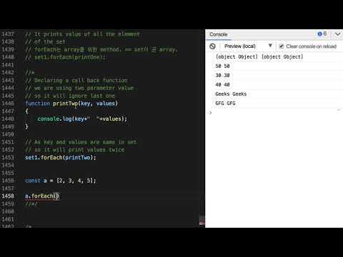 95 - set, array and forEach( )