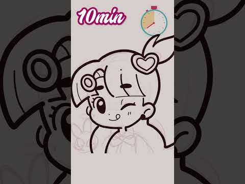 DRAWING a CHIBI in 10, 5 and 1 MINUTE