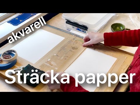 Spänna akvarellpapper - klisterremsor vs maskeringstejp