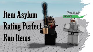 Rating every item asylum perfect run items