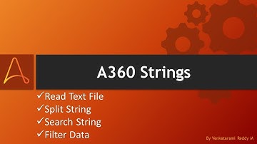 26  Automation Anywhere A360  Strings