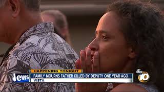 Family mourns father killed by deputy one year ago