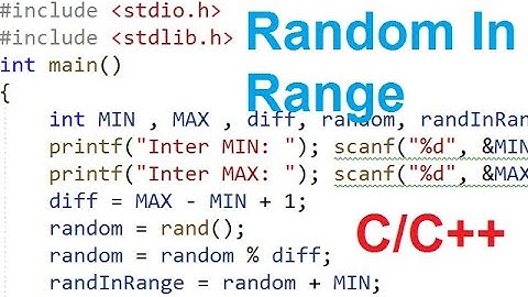 C/C++ get a random number in range(between two values)