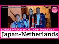 Japan’s Emperor and Empress and Dutch royals watch Japan-Netherlands World Cup match