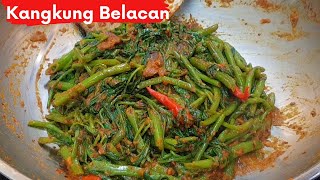 Kangkung Belacan | Stir Fry Water Spinach with Shrimp Paste | ผัดผักบุ้งกะปิ Recipe