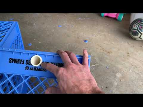 Backyard Water Garden: Reinforced Milk Crates for Wetland Filter