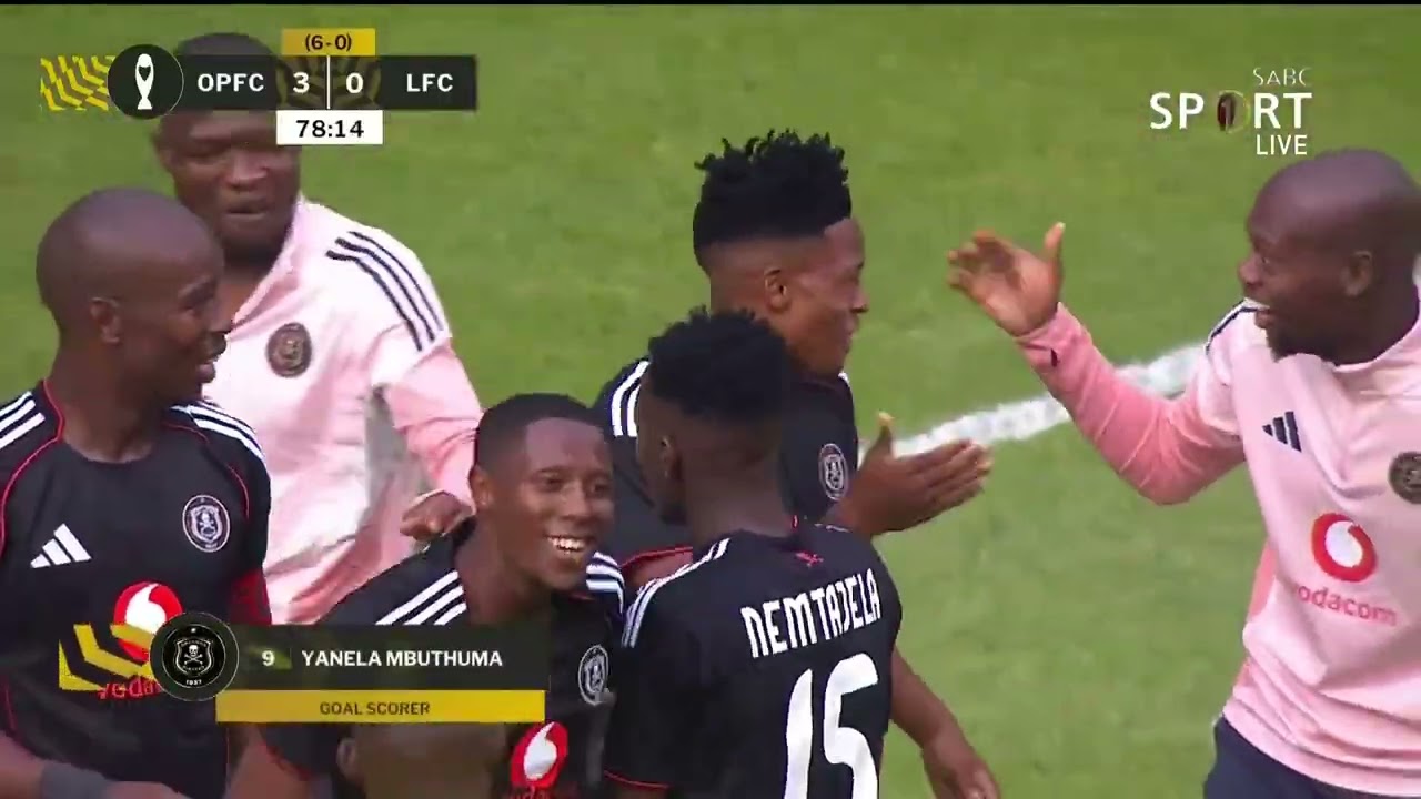 orlando pirates vs llioli || mbuthuma introduced himself with a gaol at pirates