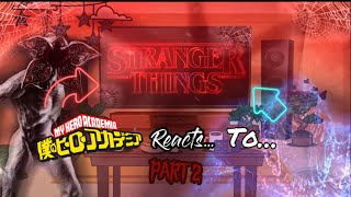 MHA React To…Stranger Things  (PART 2, Pls Read Description)