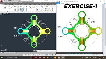 AutoCAD 2D Training Exercises for Beginners-1 Basic Tutorial