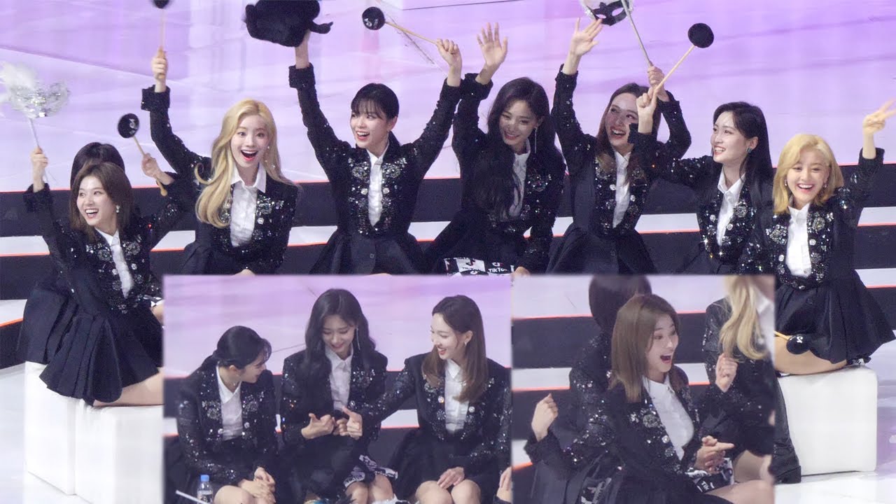 TWICE(트와이스) 대기석 직캠 '자켓 벗고 싶은 사나와 인형이 신기한 정연 쯔위 나연' by Spinel