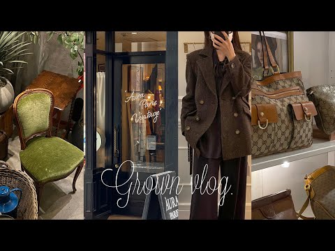 【vlog】人気のヴィンテージショップ ・アンティークショップ/ カフェ巡り / AURA vintage/ 大阪での日常の記録🌿 Osaka vlog | Vintage.City 古着、古着屋情報を発信