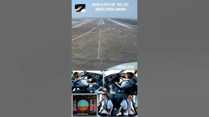Antalya (AYT) | Landing on runway 18C |  A320 | the last minute | pilots + cockpit  views | #shorts