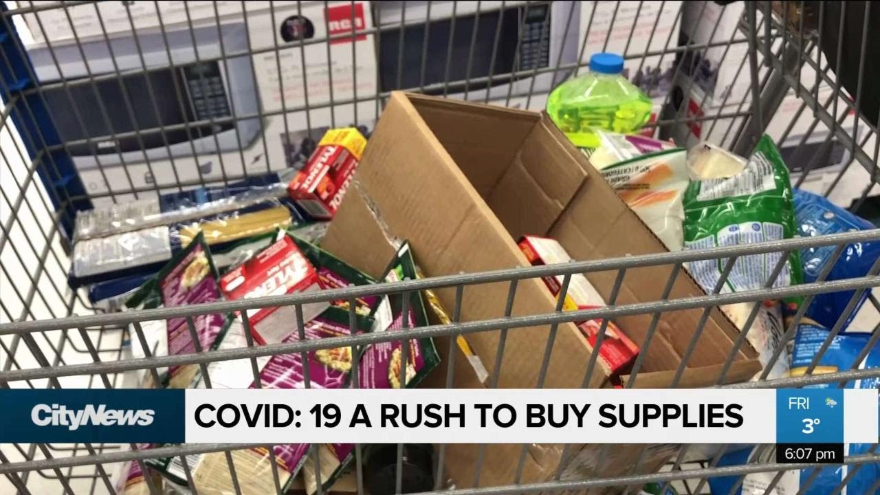 Canadians rush to the shelves amidst COVID-19 pandemic