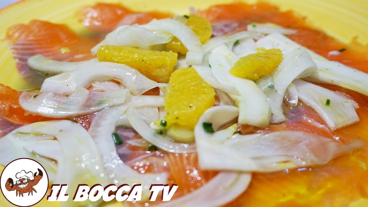 649 - Salmone marinato con finocchi e arance..per la gioia della pance! (antipasto di mare facile)