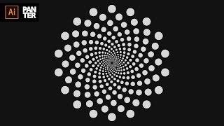 Fibonacci Dotted Spiral in Illustrator