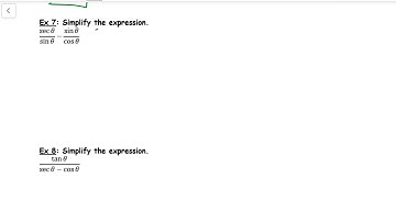 3.8 Simplifying Trigonometric Expressions Part 2
