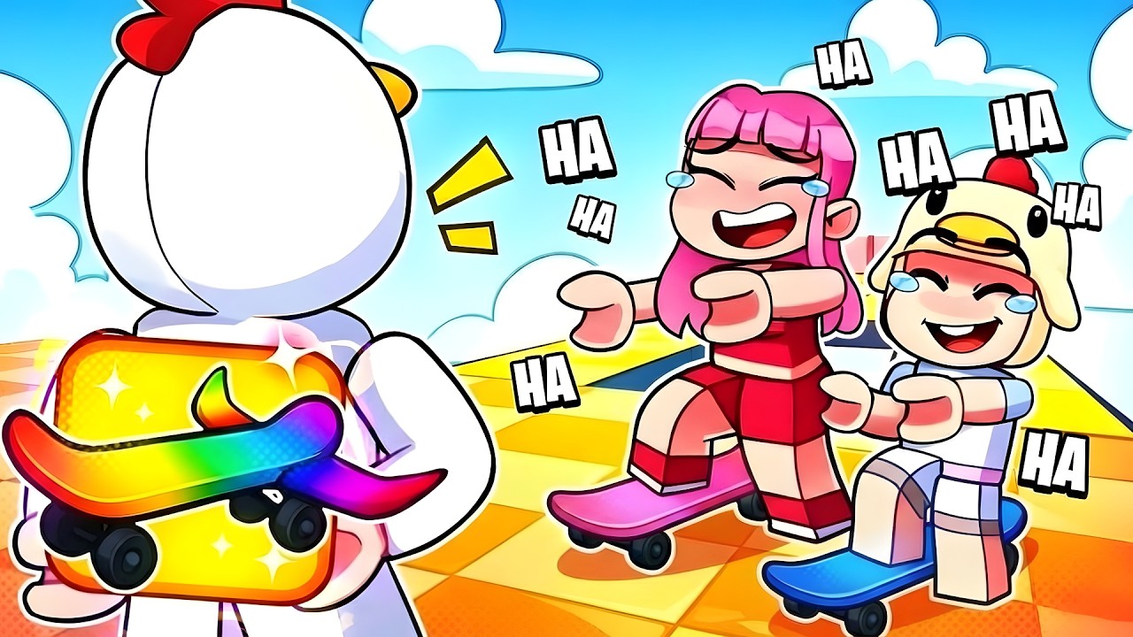 J'ai fait semblant d'être un débutant dans SKATE Obby, puis j'ai utilisé un SKATE à 0,01 %.