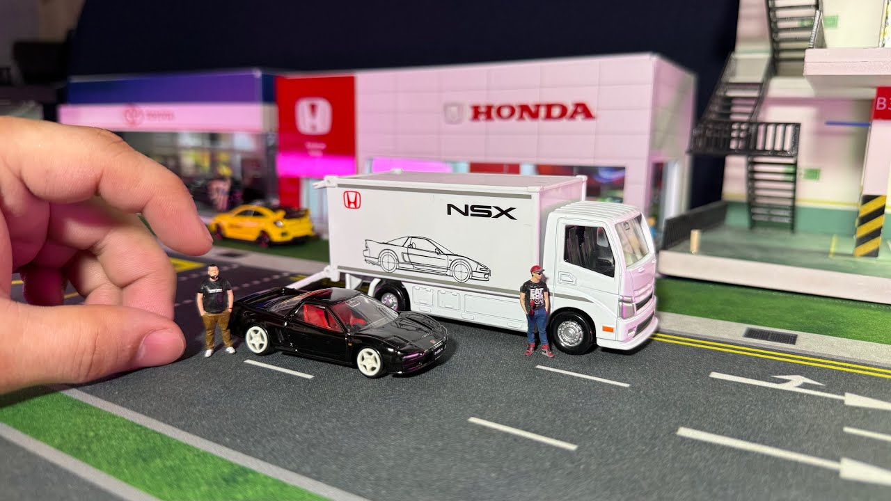 HONDA サービスコンペティション ミニカー　Hトラック Honda NSX & Delivery Truck Set 1/64 Diecast Model by Tomica - YouTube