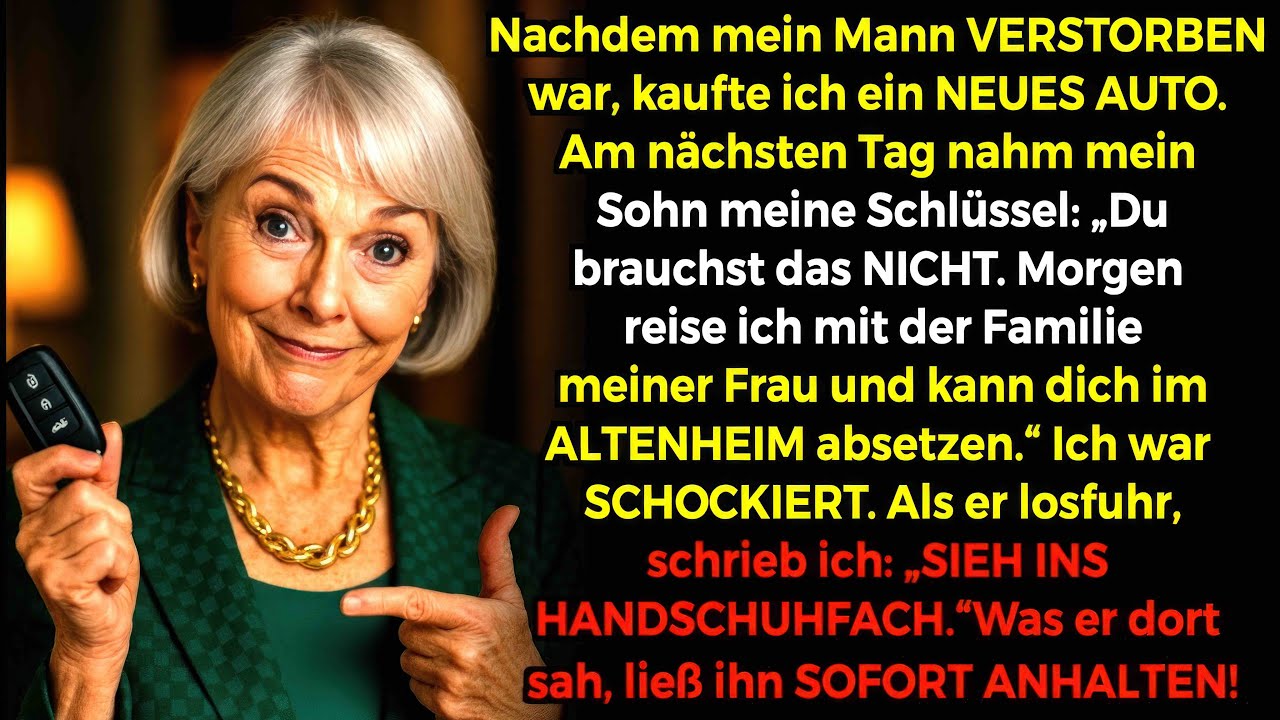 „Das brauchst du NICHT!“, sagte mein Sohn und nahm mein Auto. Ich: „Schau ins Handschuhfach…“