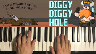 How To Play - Diggy Diggy Hole (Piano Tutorial Lesson)