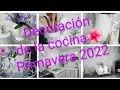 Decoración de la cocina y estación de café en color lila primavera 2022🌺Ideas para cocinas pequeñas