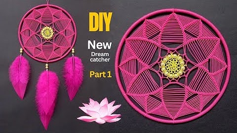 DIY Flower Dreamcatcher (part1) | Elegant home decor ideas | How to make a dreamcatcher | diy craft