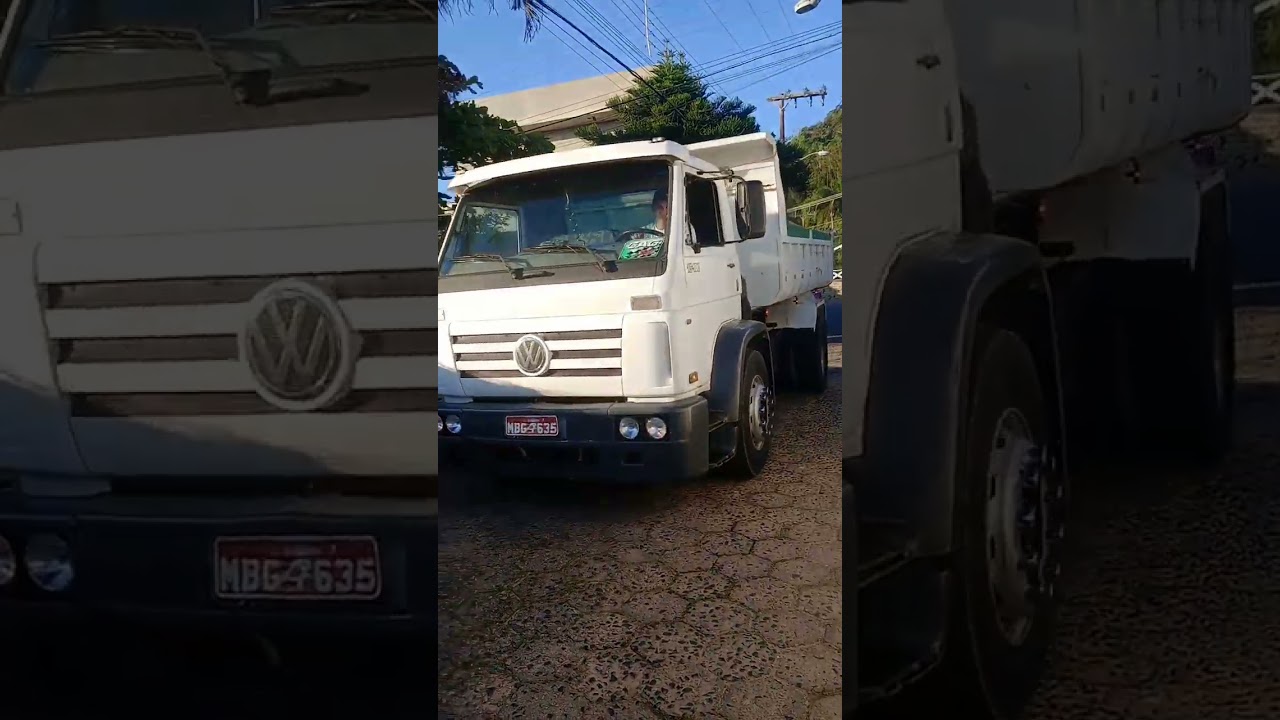 caminhão caçamba toco Branco 15-180 vw VOLKSWAGEN 