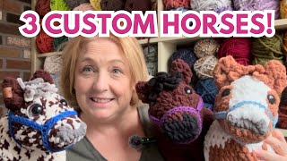 Crocheting 3 Custom Horse Plushies 🐴 | My Process + Challenges