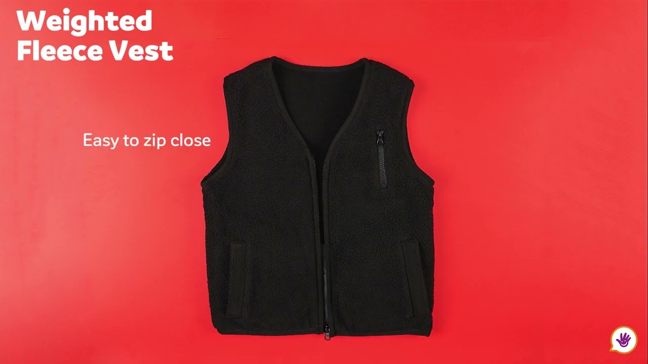 Weighted Fleece Vest - Black | Fun & Function