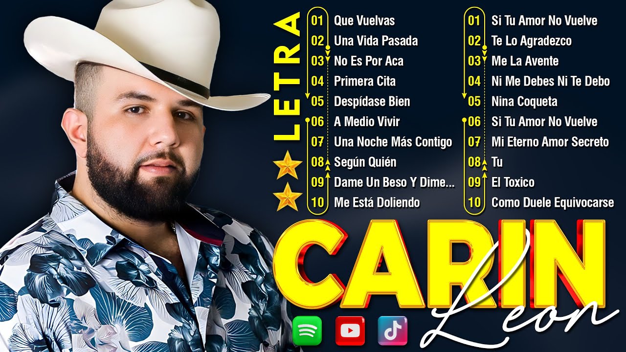 Carin Leon Grandes Exitos Mix 2026 - Lo Mejor Canciones de Carin Leon - Carin Leon Álbum Completo