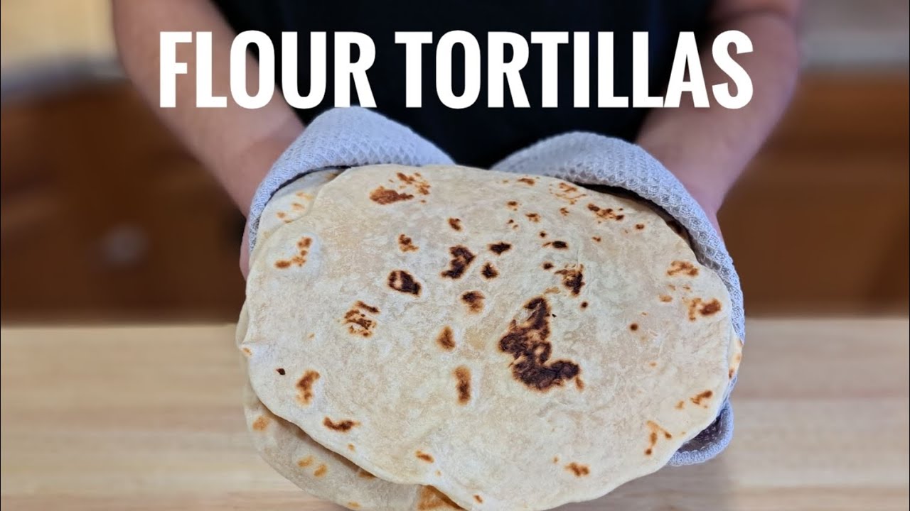 4 Ingredient Homemade Flour Tortillas! YouTube