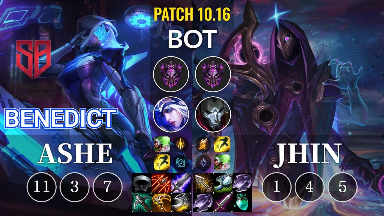 SB Benedict Ashe vs Jhin Bot - KR Patch 10.16