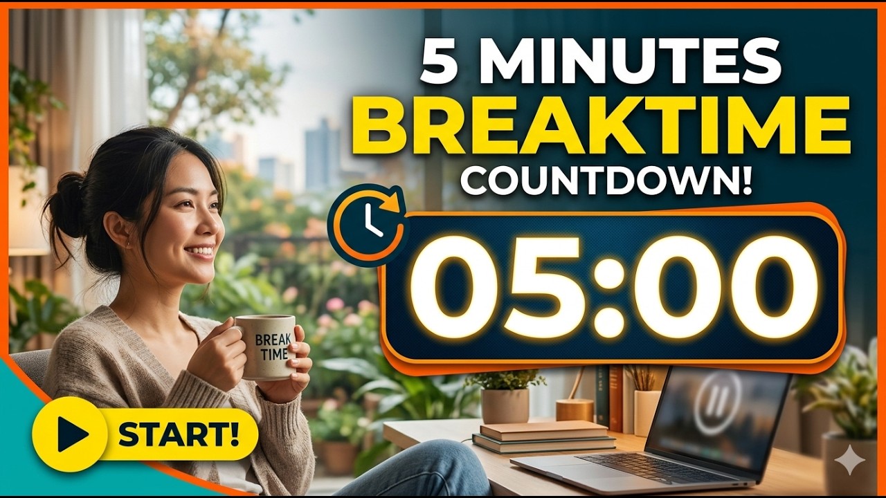 5 Minute Break Timer ⏰ | Relax, Reset & Refocus (No Music) - YouTube