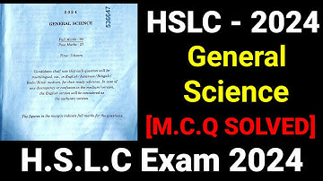 HSLC 2024 Science paper solved// General Science MCQ solved 2024// English Learner Assam
