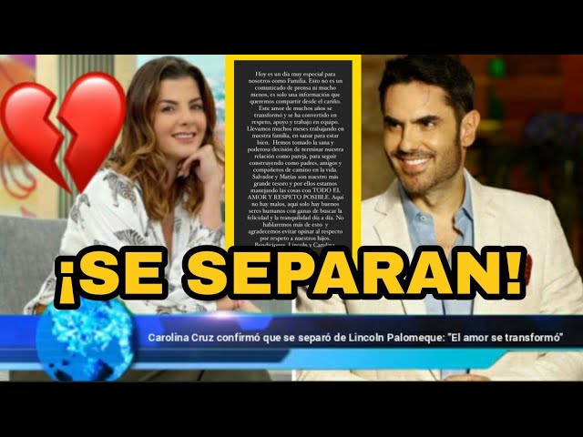 Carolina Cruz confirmó que se separó de Lincoln Palomeque ...