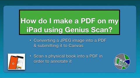 How to make a PDF by using Genius Scan