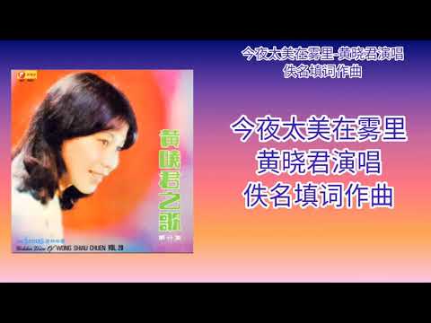 今夜太美在雾里-黄晓君演唱 歌词版
