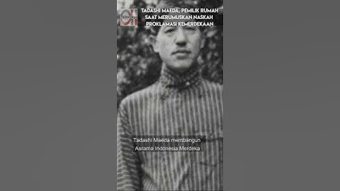 Tadashi Maeda, pemilik rumah saat naskah proklamasi dirumuskan #shorts  #hutri
