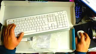Купил показываю без проводная клавиатура и мышка A4 TECH fg1010